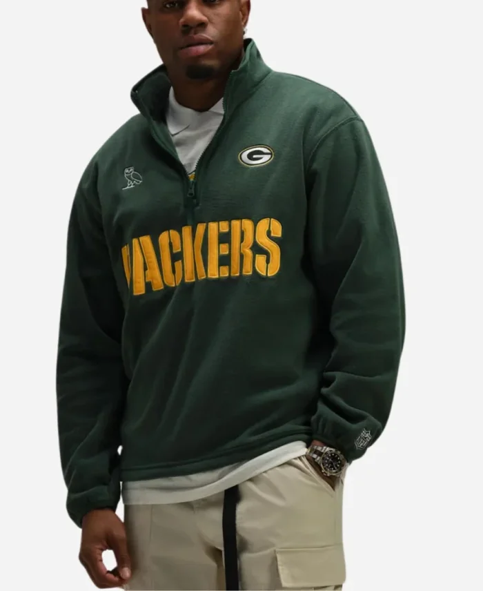 OVO Green Bay Mock Neck Fleece