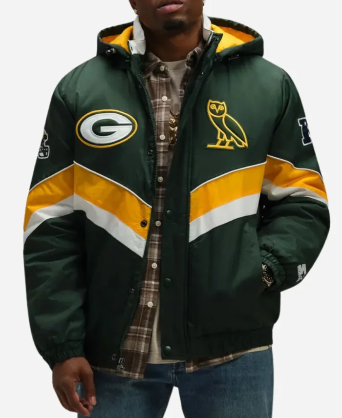 OVO Green Bay Packers Sideline Puffer Jacket