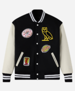 OVO The Simpsons Varsity Jacket Black & White