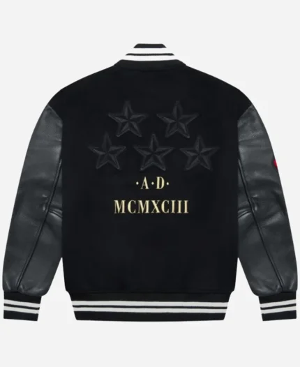 OVO X Sotto Sotto 30th Anniversary Black & Grey Varsity Jacket For Unisex