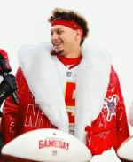 Patrick Mahomes Santa Red Coat