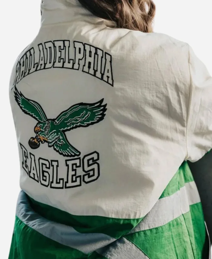 Philadelphia Eagles Green and White Jacket