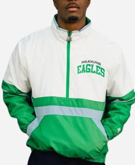 Philadelphia Eagles Green and White Starter Jacket