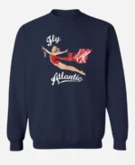 Princess Diana Fly Atlantic Blue Fleece Printed Sweatshirt For Sale