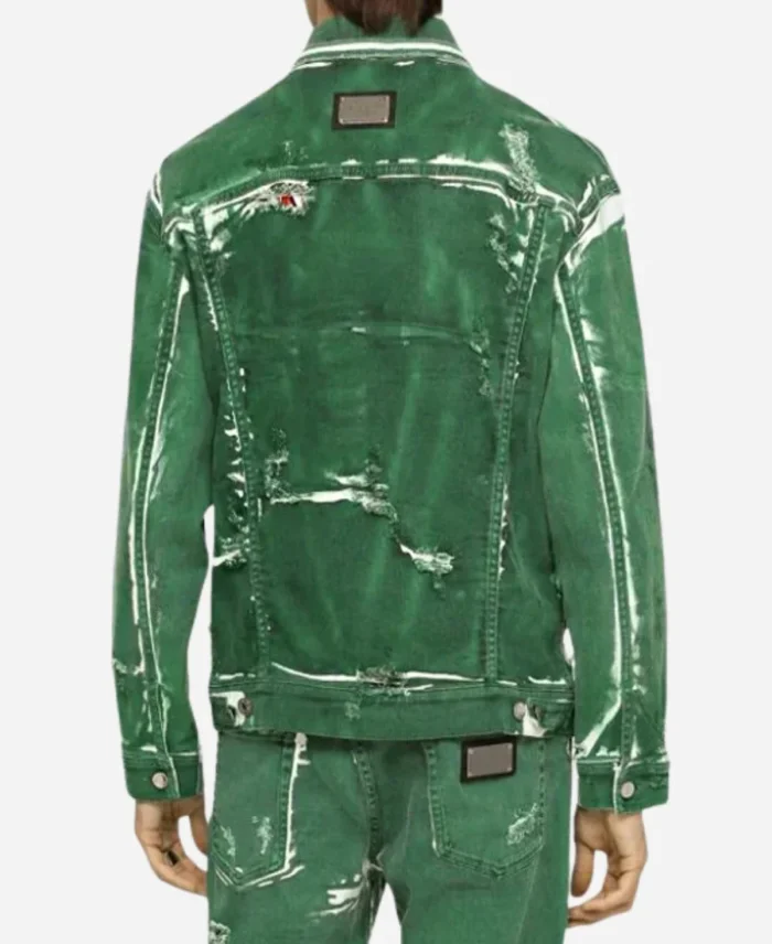 SNF Joe Burrows Green Denim Jacket