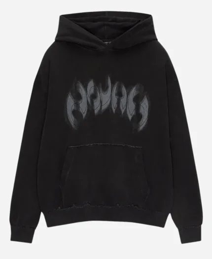 STWD Black Oversized Hoodie