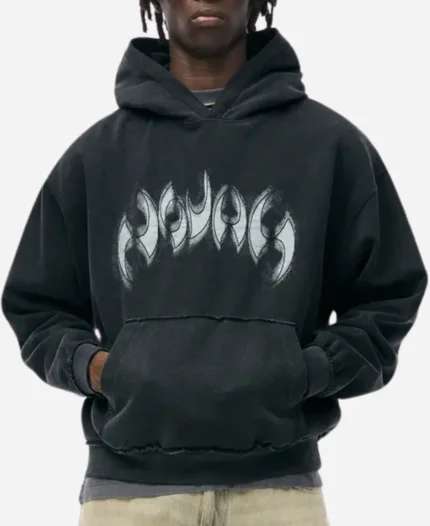 STWD Black Oversized Hoodie For Sale