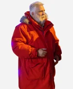 Daniel Roebuck Saint Nick of Bethlehem Nick Red Parka Hooded Jacket