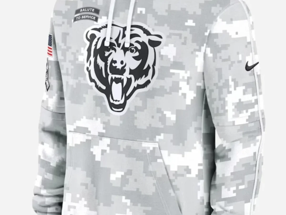 Chicago Bears Salute To Service Camo Hoodie Jacket Era