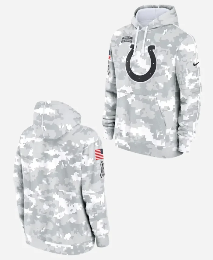 Salute To Service Indianapolis Colts Camo 2024 Hoodie