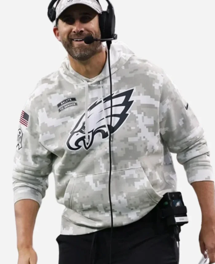 Salute to Service Eagles Camo Nick Sirianni Hoodie