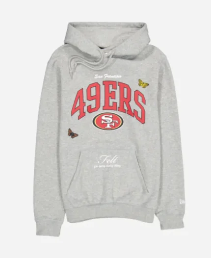 San Francisco 49ers FELT Grey Hoodie