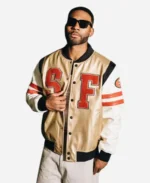 San Francisco 49ers Metallic Bomber Gold Jacket