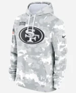 San Francisco 49ers Salute To Service Camo 2024 Pullover Hoodie 