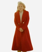 Emily Strauss Santa Bootcamp Red Wool Coat