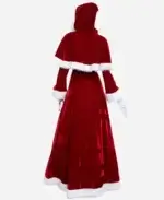 Santa Claus Christmas Long Red Trench Coat For Womens