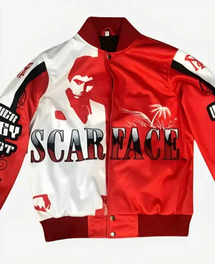 Scarface-Satin-Orange-Varsity-Jacket