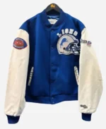 Shaboozey Detroit Lions Blue Varsity Jacket