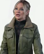 Sharon Case The Young and the Restless Green Leather Jacket