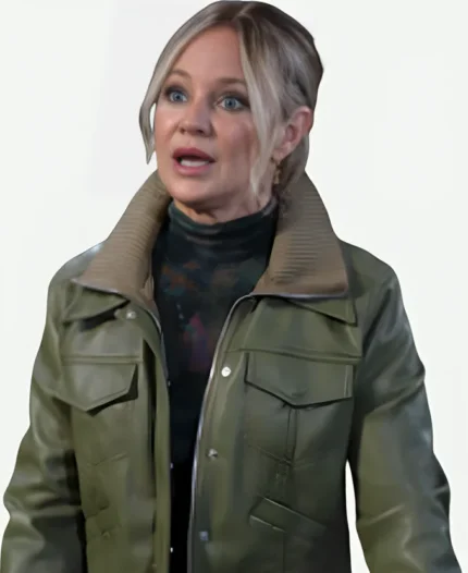 Sharon Case The Young and the Restless Green Leather Jacket