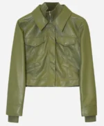 Sharon Newman Green Leather Jacket