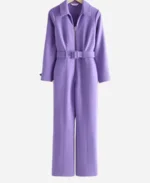 Signora Volpe Natalie Shinnick Purple Belted Jumpsuit