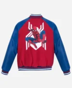 Spiderman 90s Varsity Leather Jacket