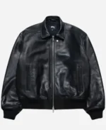 Stussy Flight Leather Black Jacket