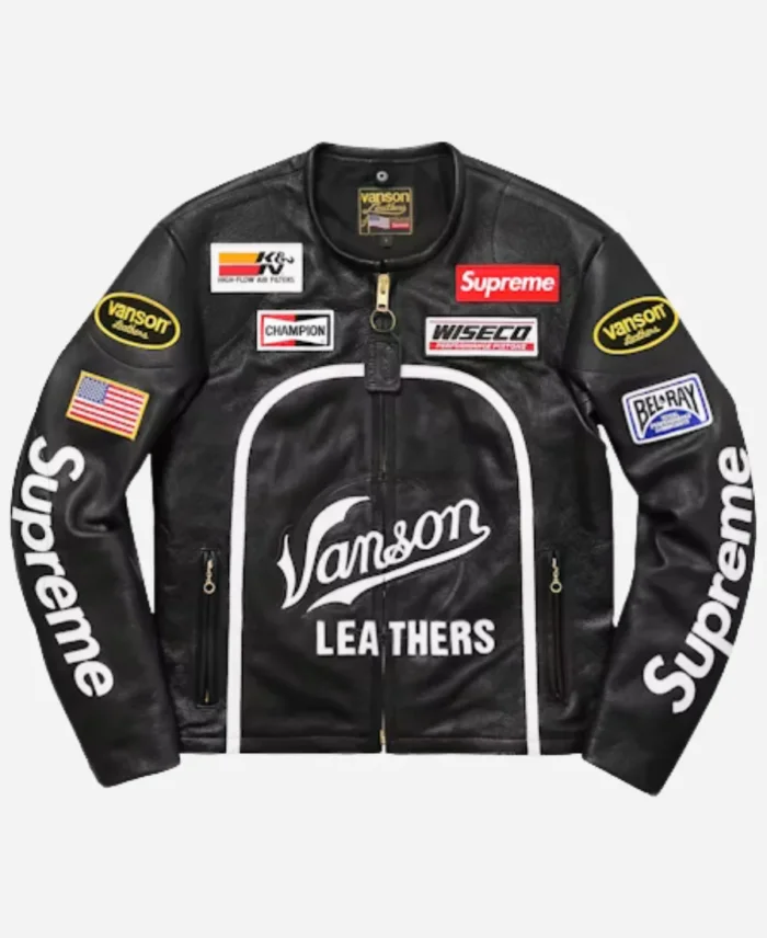 Supreme Vanson Star Full-Zip Leather Jacket