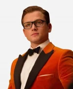 Taron Egerton Kingsman The Golden Circle Orange Tuxedo Coat