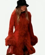 Taylor Swift Chiefs Game Day Red Fur Coat