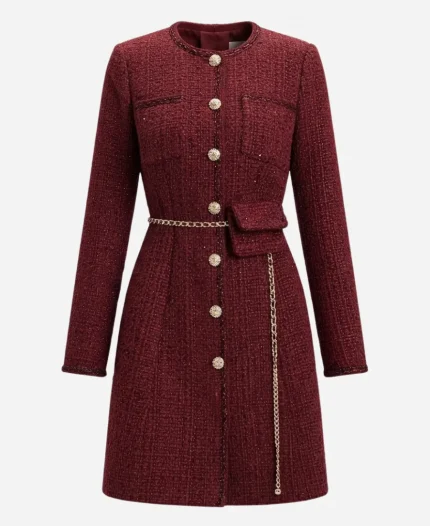 Whitney The Christmas Charade Rachel Skarsten Dress Long Coat