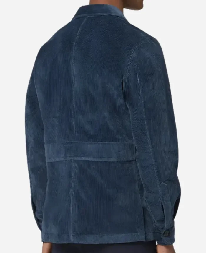 Timothée Chalamet Blue Suede Coat Jacket