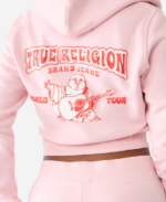 True Religion Big T Logo Zip Crop Hoodie For Women