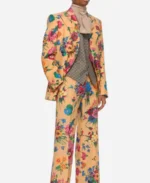 Tv Show The Today Show Christina Stembel Peach Floral Suit For Womens