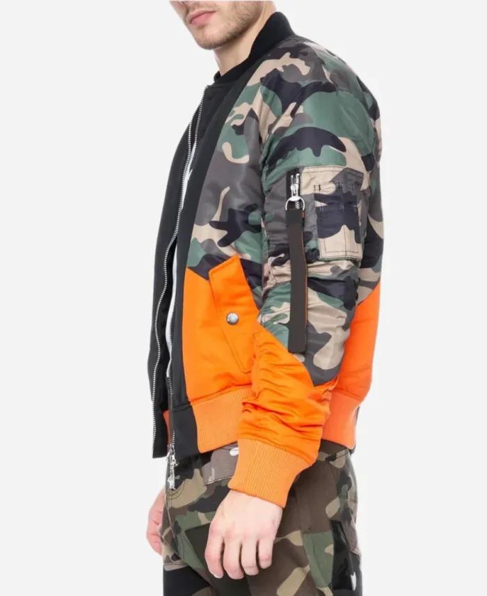 Victor Aguilar The Penguin 2024 Rhenzy Feliz Camouflage Bomber Jacket