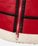 Christmas Red Leather Jacket
