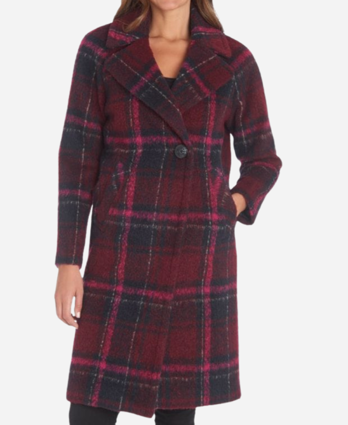 Zoe Strachan Tv Series Murder In A Small Town Stana Katic Plaid Coat