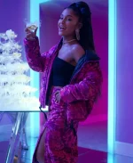 7 Rings Ariana Grande Pink Re­versible Full Puffer Coat