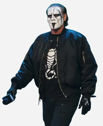 AEW Dynamite 2023 Sting Black Bomber Jacket