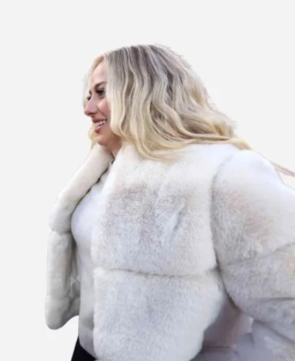 AFC Championship Game Chiefs vs Bills Brittany Mahomes Faux Fur Jacket