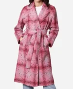 Alana Movie Holiday Touchdown A Chiefs Love Story 2024 Hunter King Pink Plaid Coat