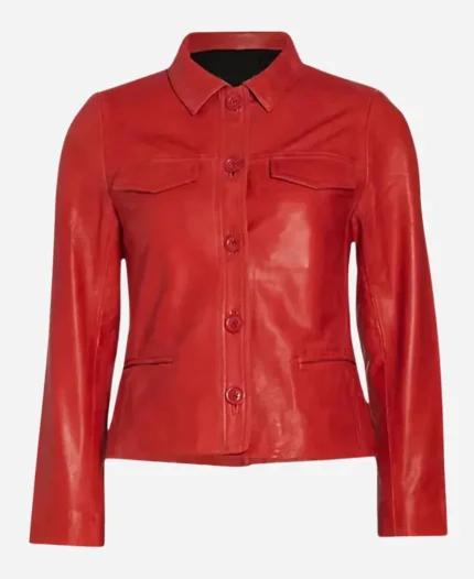 Andrea Martin Tv Series Only Murders in the Building Season 02 Joy Payne Red Leather jacket