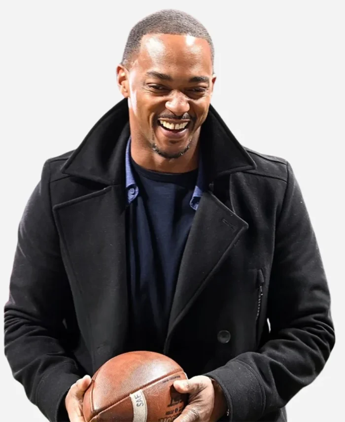 Anthony Mackie 2025 CFP National Championship Black Coat