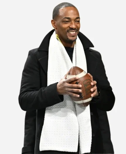 Anthony Mackie 2025 National Championship Black Coat