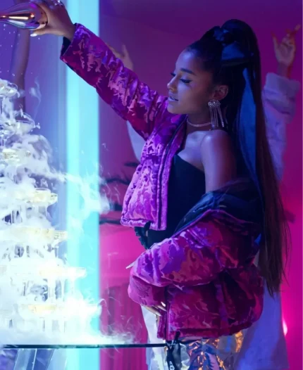 Ariana Grande Pink Re­versible Puffer Coat