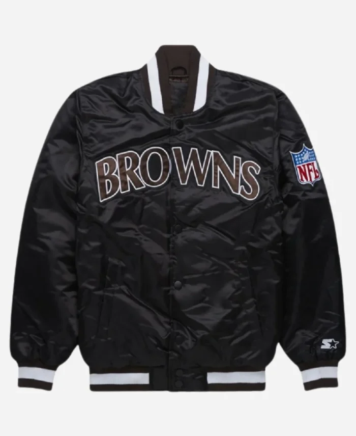 Blackout Cleveland Browns Satin Jacket