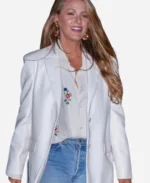 Blake Lively Wicked Screening White Blazer