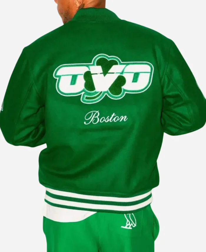 Boston Celtics October’s Very Own Green Wool Varsity Jacket For Sale