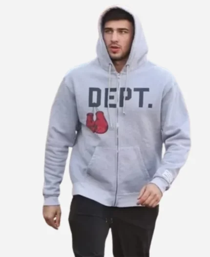 Boxer Tommy Fury DEPT Grey Zipper Hoodie